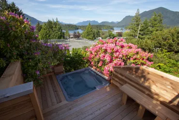 Hot tub and outdoor shower